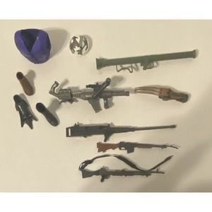 Weapon/Accessories Lot-GI JOE BAZOOKA/Rifles/Machine Gun/Ect